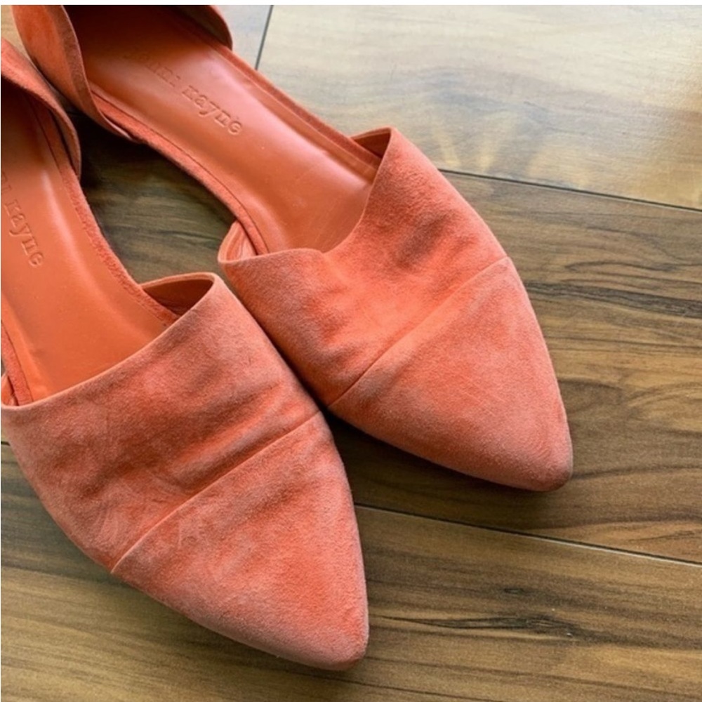 Jenni Kayne orange suede D’orsay flats 10